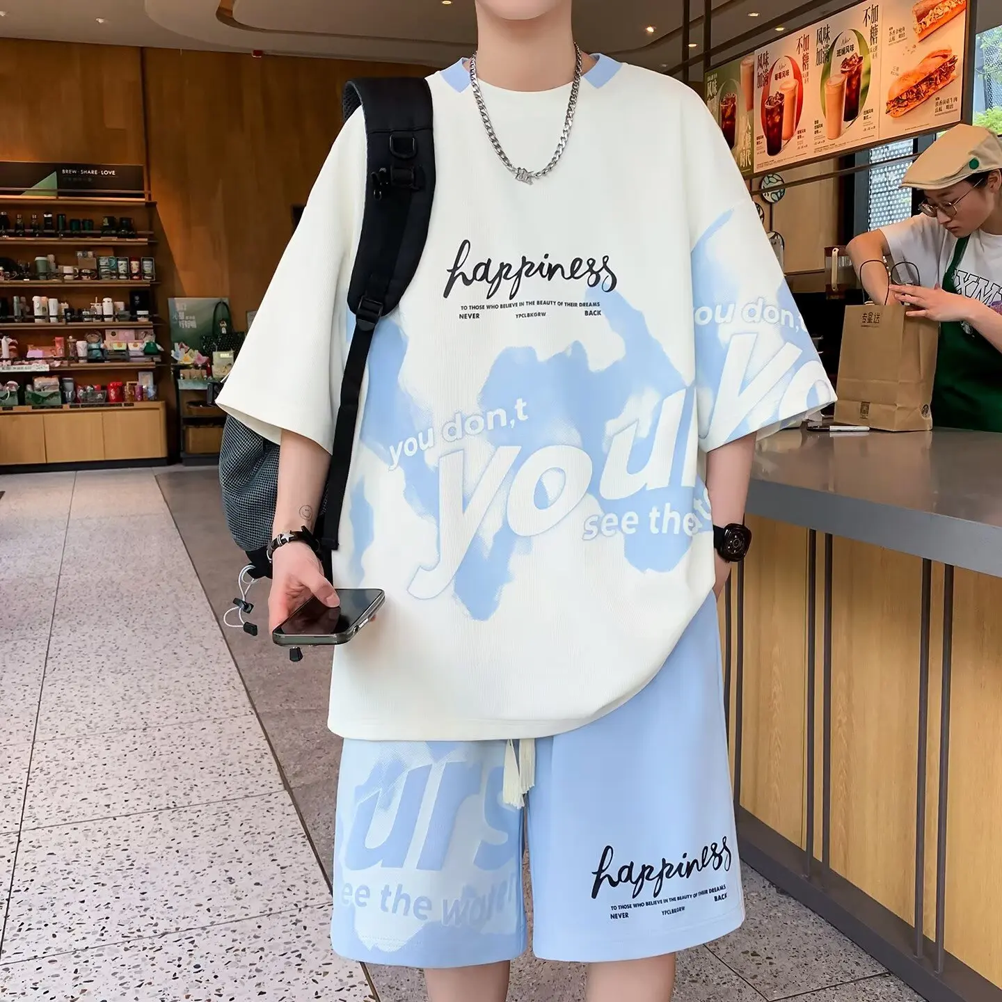 Summer Men's Tracksuits Harajuku High Street Youth Sports Suits Loose T-shirt Shorts 2-piece Set S-6XL Men Clothing 2026 New
Summer Men's Tracksuits Harajuku High Street Youth Sports Suits Loose T-shirt Shorts 2-piece Set S-6XL Men Clothing 2026 New