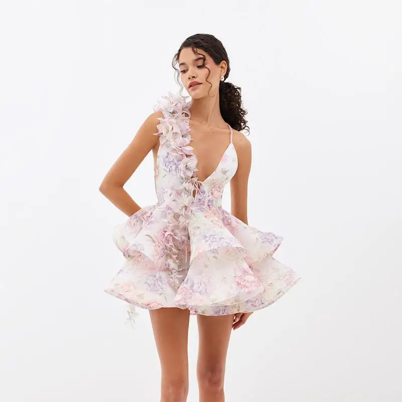 Sexy 3d Flower Slimming Mini Dress Sleeveless Backless Lace-up Deep V High Waist Printed Mini Dresses 2025 New Lady Y2k Clothing
Sexy 3d Flower Slimming Mini Dress Sleeveless Backless Lace-up Deep V High Waist Printed Mini Dresses 2025 New Lady Y2k Clothing