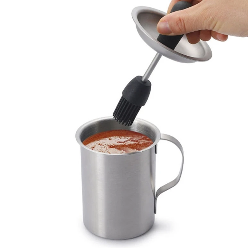 Stainless Steel Sauce Pot and Silicone Basting Brush Set Household Grilling Tool Cooking Oil Dispenser for Barbecue
Stainless Steel Sauce Pot and Silicone Basting Brush Set Household Grilling Tool Cooking Oil Dispenser for Barbecue