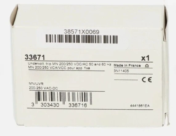 Brand New Original Genuine Product Plastic Shell Circuit Breaker Opening and Closing Voltage Coil 33671 Fast delivery
Brand New Original Genuine Product Plastic Shell Circuit Breaker Opening and Closing Voltage Coil 33671 Fast delivery