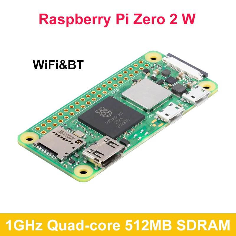 Raspberry Pi Zero 2 Вт 1 ГГц четырехъядерный 64-разрядный процессор ARM Cortex-A53 512 Мб SDRAM Встроенный Wi-Fi Bluetooth Pi Zero 2
Raspberry Pi Zero 2 Вт 1 ГГц четырехъядерный 64-разрядный процессор ARM Cortex-A53 512 Мб SDRAM Встроенный Wi-Fi Bluetooth Pi Zero 2