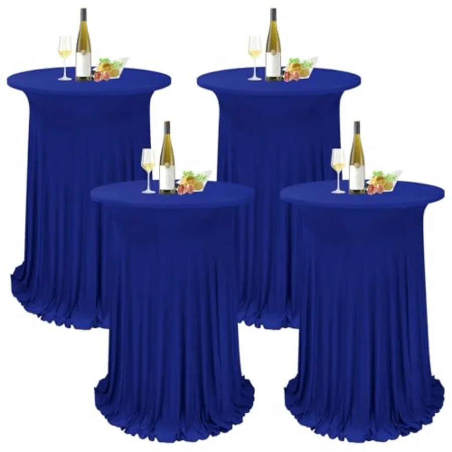 4 Packs Round Cocktail Table Skirt 32"x 43" Spandex Stretch Cocktail Tablecloth with Wavy Drapes, Spandex Fitted High Top Table
4 Packs Round Cocktail Table Skirt 32"x 43" Spandex Stretch Cocktail Tablecloth with Wavy Drapes, Spandex Fitted High Top Table