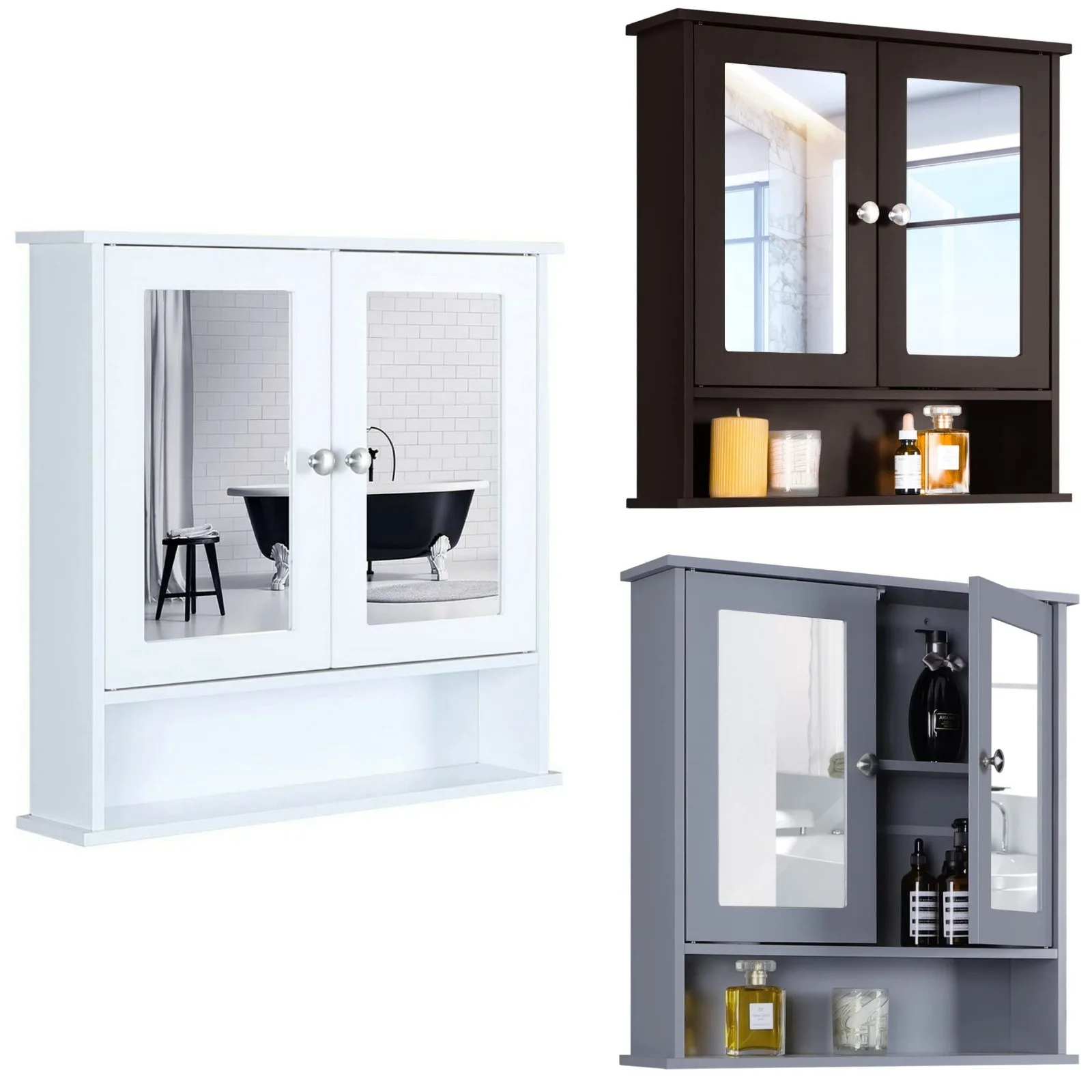 Bathroom Cabinet Wall Mounted Shelf Bath Kitchen Mirror Door Storage Organizer United States
Bathroom Cabinet Wall Mounted Shelf Bath Kitchen Mirror Door Storage Organizer United States