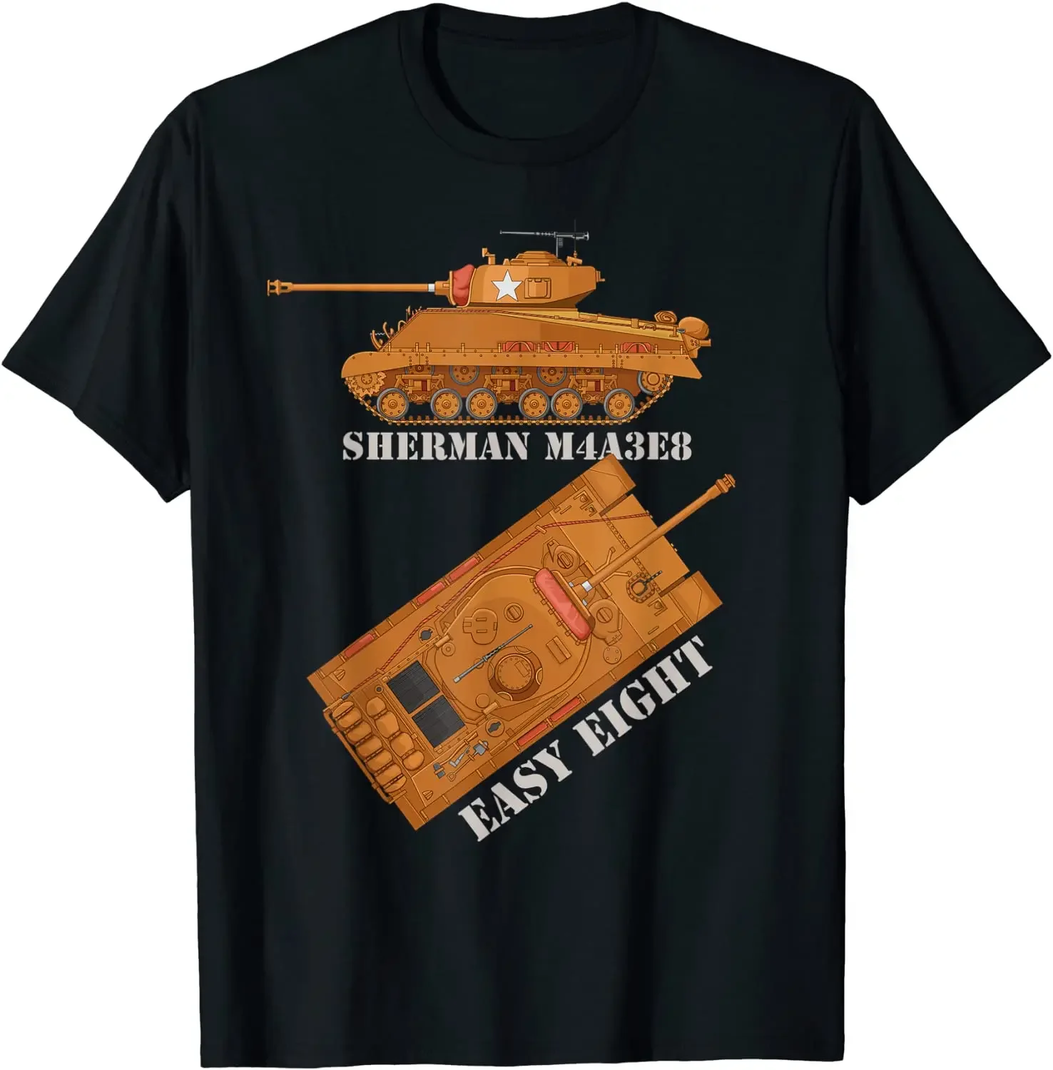 Sherman M4A3E8 Easy Eight American Tanks Diagram T-Shirt. Summer Cotton O-Neck Short Sleeve Mens T Shirt New S-3XL
Sherman M4A3E8 Easy Eight American Tanks Diagram T-Shirt. Summer Cotton O-Neck Short Sleeve Mens T Shirt New S-3XL