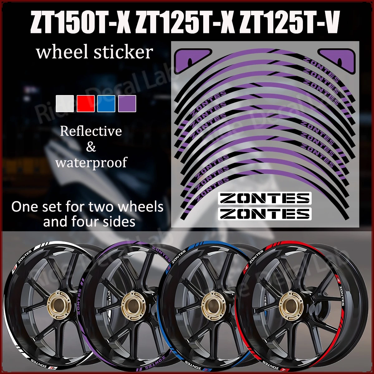 14&13-inch Wheel Rim Decals for Zontes ZT150T-X ZT125T-X ZT125T-V Motorcycles Vinyl Decals for Inner Rim Modification
14&13-inch Wheel Rim Decals for Zontes ZT150T-X ZT125T-X ZT125T-V Motorcycles Vinyl Decals for Inner Rim Modification