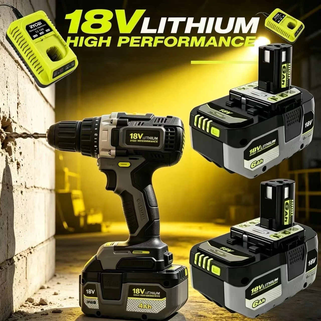 100%Original RYOBI ONE+ 18V 4/6/8.0Ah stable performance lithium-ion battery,P108 P107 P104 is suitable for all ONE+ power tools
100%Original RYOBI ONE+ 18V 4/6/8.0Ah stable performance lithium-ion battery,P108 P107 P104 is suitable for all ONE+ power tools