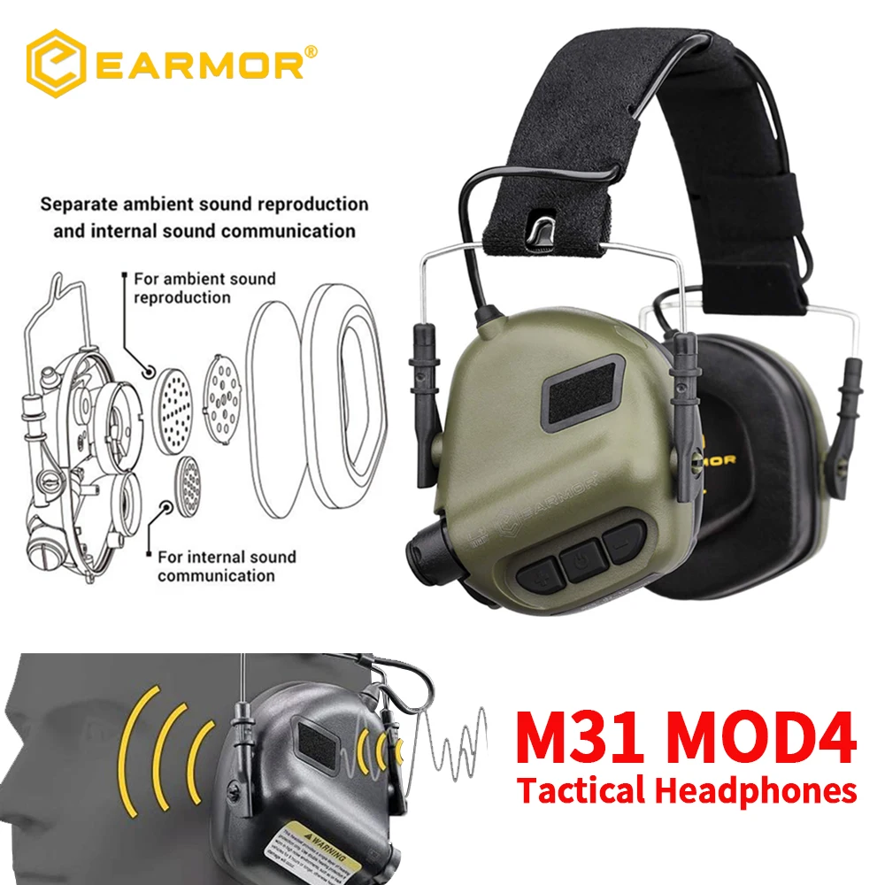 EARMOR M31 Тактические электронные наушники для стрельбы, противошумные наушники, усиление звука, защита слуха, гарнитура
EARMOR M31 Тактические электронные наушники для стрельбы, противошумные наушники, усиление звука, защита слуха, гарнитура