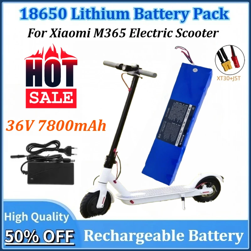 36V 7800mAh Newly Upgraded 18650 10S3P Replacement Lithium Battery Pack for Xiaomi M365 Electric Scooter Battery +42V 2A Charger
36V 7800mAh Newly Upgraded 18650 10S3P Replacement Lithium Battery Pack for Xiaomi M365 Electric Scooter Battery +42V 2A Charger