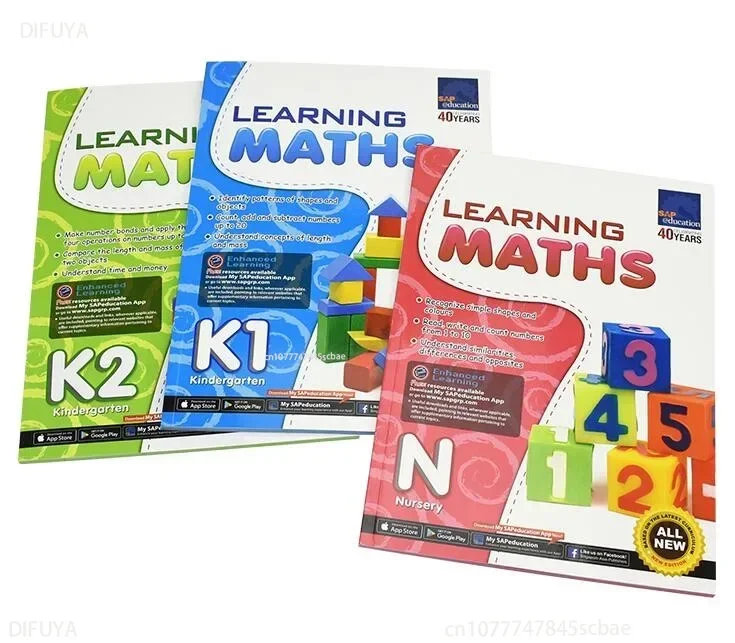 3 Volumes Sap Learning Maths Children Mathematics Book Singapore Kindergarten Textbook Kids WorkbookEnglish Books
3 Volumes Sap Learning Maths Children Mathematics Book Singapore Kindergarten Textbook Kids WorkbookEnglish Books