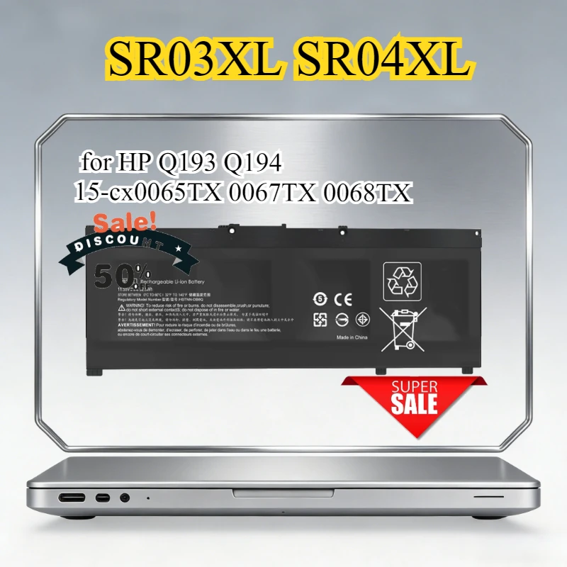 SR03XL SR04XL Laptop Battery for HP Q193 Q194 15-cx0065TX 0067TX 0068TX
SR03XL SR04XL Laptop Battery for HP Q193 Q194 15-cx0065TX 0067TX 0068TX