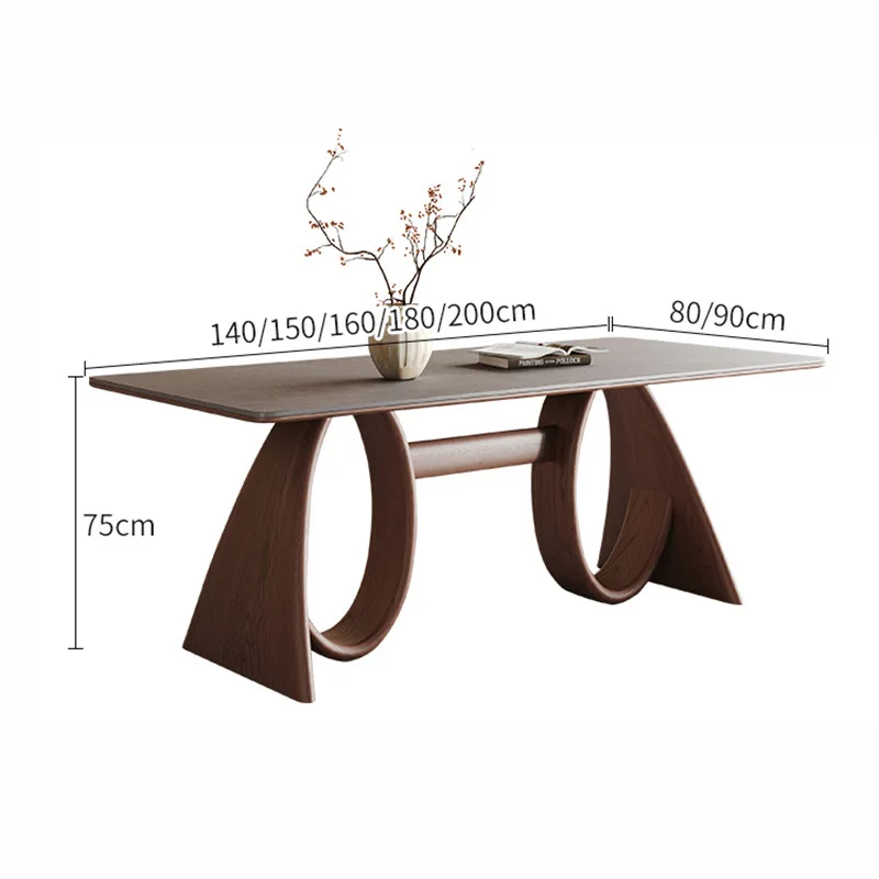 Solid wood dining table French modern simple rock slab family household small apartment
Solid wood dining table French modern simple rock slab family household small apartment