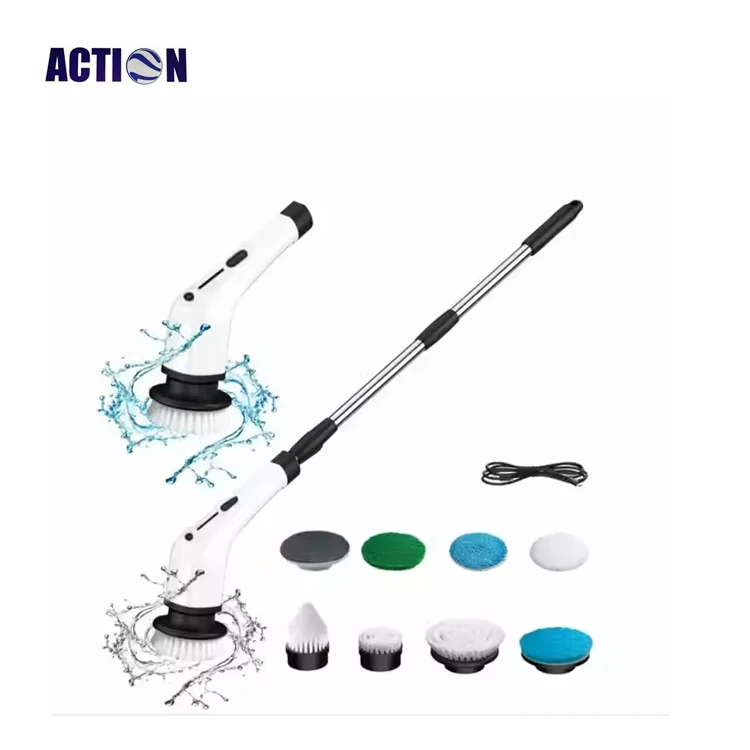 AKX Electric Spin Scrubber Turbo Scrub Cleaner Brush with Extension Handle Cleaning Brush Tub
AKX Electric Spin Scrubber Turbo Scrub Cleaner Brush with Extension Handle Cleaning Brush Tub