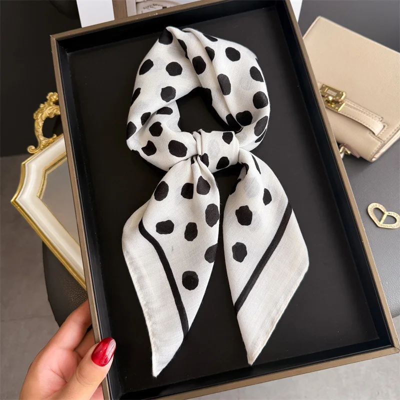 Luxury Polka Dot Print Square Silk Scarf for Women Bandana Elegant handkerchief and Neck Scarf Soft Bag Ribbon for Office Travel
Luxury Polka Dot Print Square Silk Scarf for Women Bandana Elegant handkerchief and Neck Scarf Soft Bag Ribbon for Office Travel