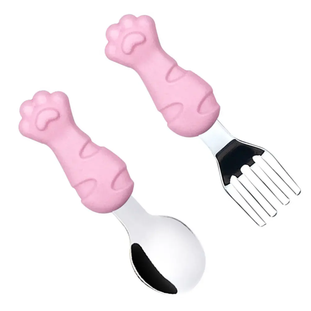 Набор из 1 силиконовой вилки и ложки с ручкой, из нержавеющей стали, с нескользящей короткой ручкой, для кормления младенцев, посуда для обучения малышей самостоятельному приему пищи
Набор из 1 силиконовой вилки и ложки с ручкой, из нержавеющей стали, с нескользящей короткой ручкой, для кормления младенцев, посуда для обучения малышей самостоятельному приему пищи
