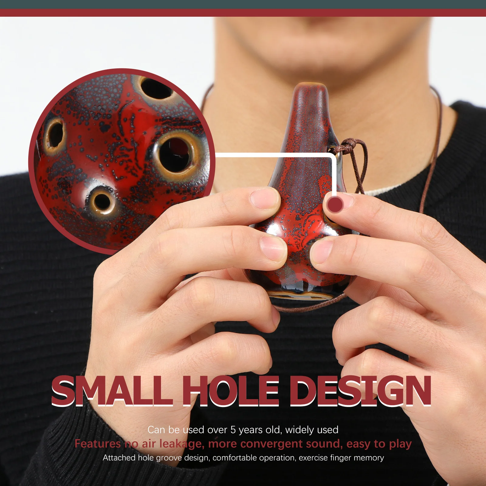 Ocarina Porcelain Beginner Instrument Hole Small Musical Instruments for Beginners
Ocarina Porcelain Beginner Instrument Hole Small Musical Instruments for Beginners