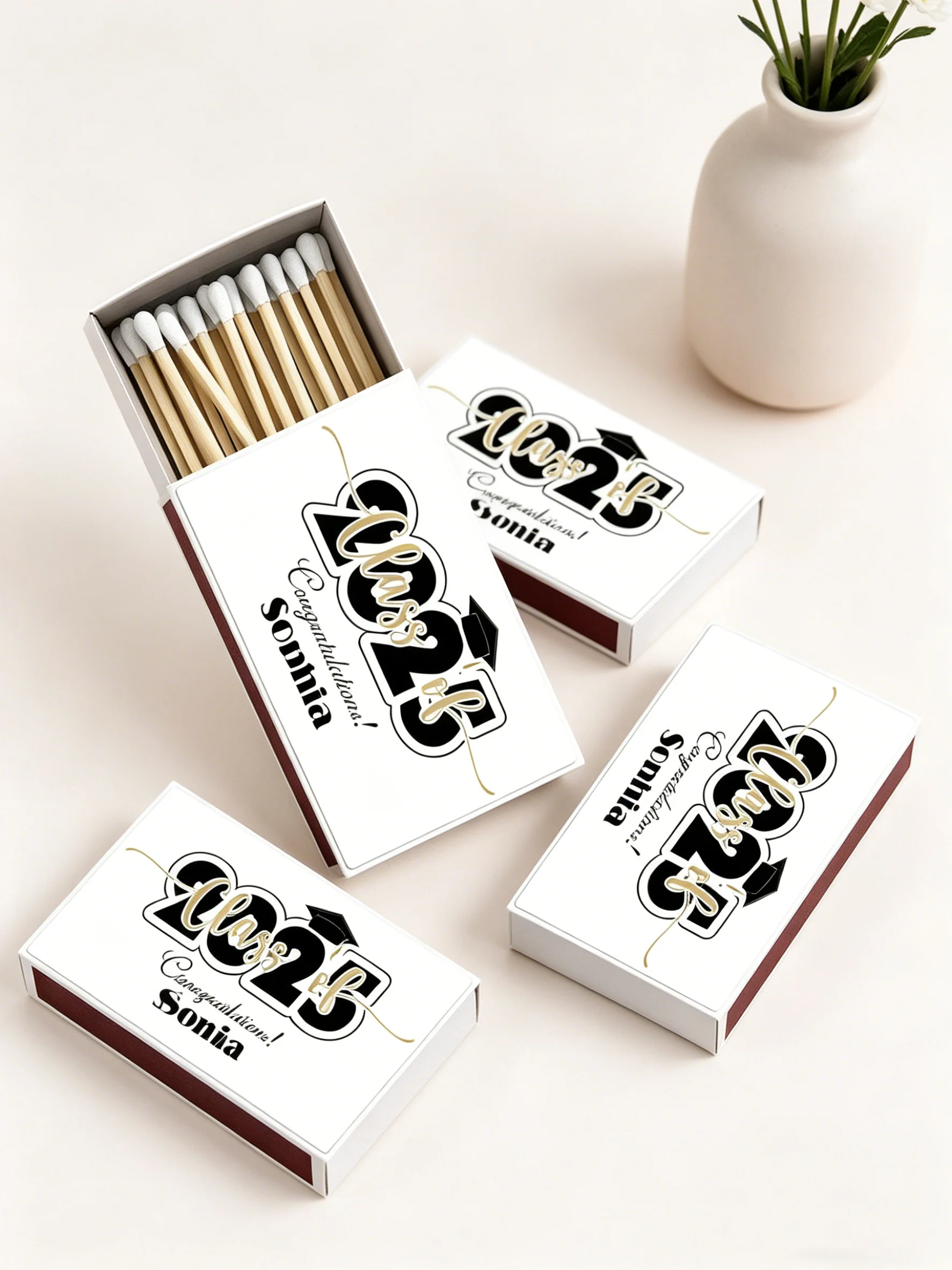 Class of 2025 Custom Graduation Matchboxes Personalized Grad Party Favor Congratulations Bulk Matchbooks
Class of 2025 Custom Graduation Matchboxes Personalized Grad Party Favor Congratulations Bulk Matchbooks