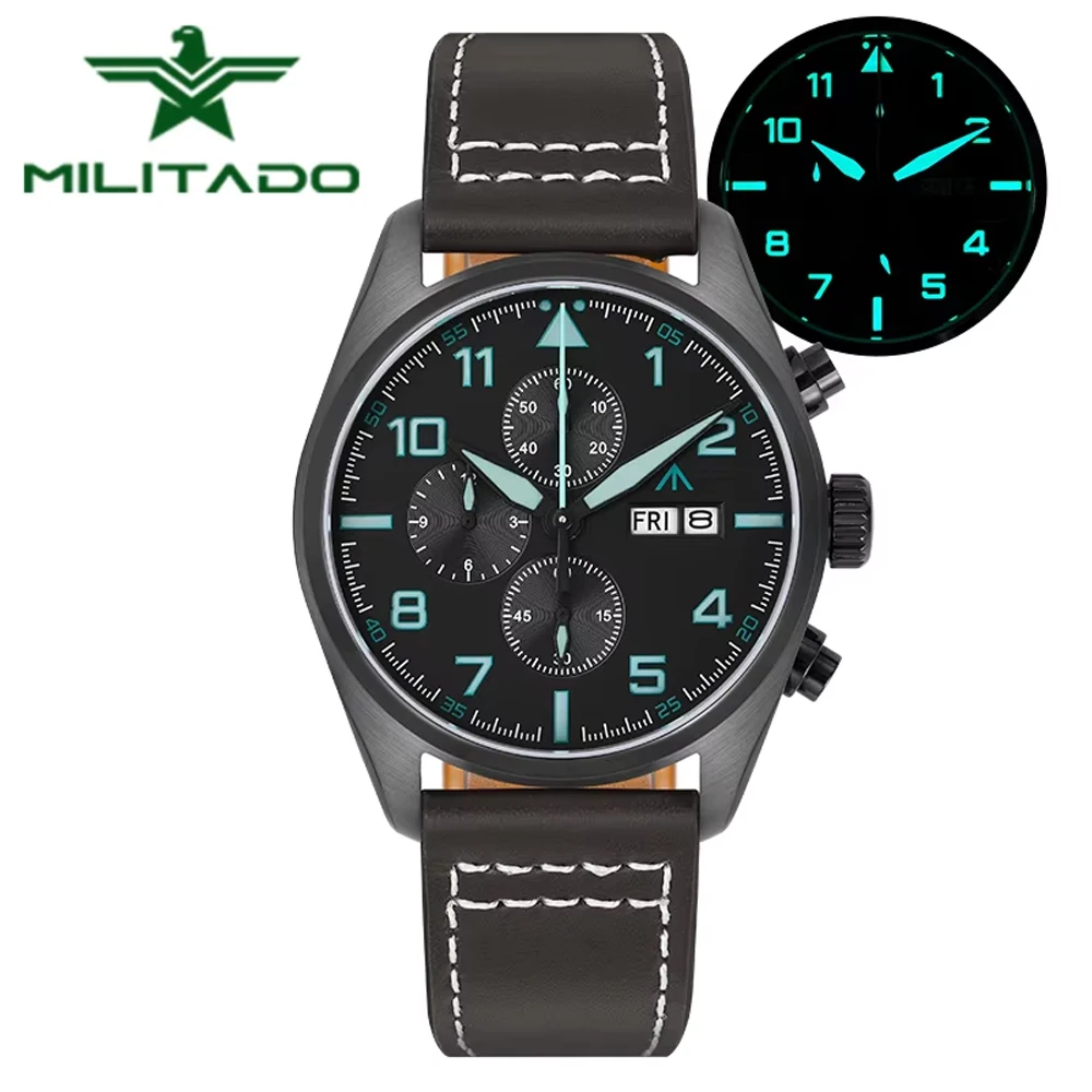 Часы-хронограф Militado OS00, кварцевый механизм Super BGW9, светящиеся AR, с сапфировым стеклом, водонепроницаемые, 100 м, часы из нержавеющей стали
Часы-хронограф Militado OS00, кварцевый механизм Super BGW9, светящиеся AR, с сапфировым стеклом, водонепроницаемые, 100 м, часы из нержавеющей стали