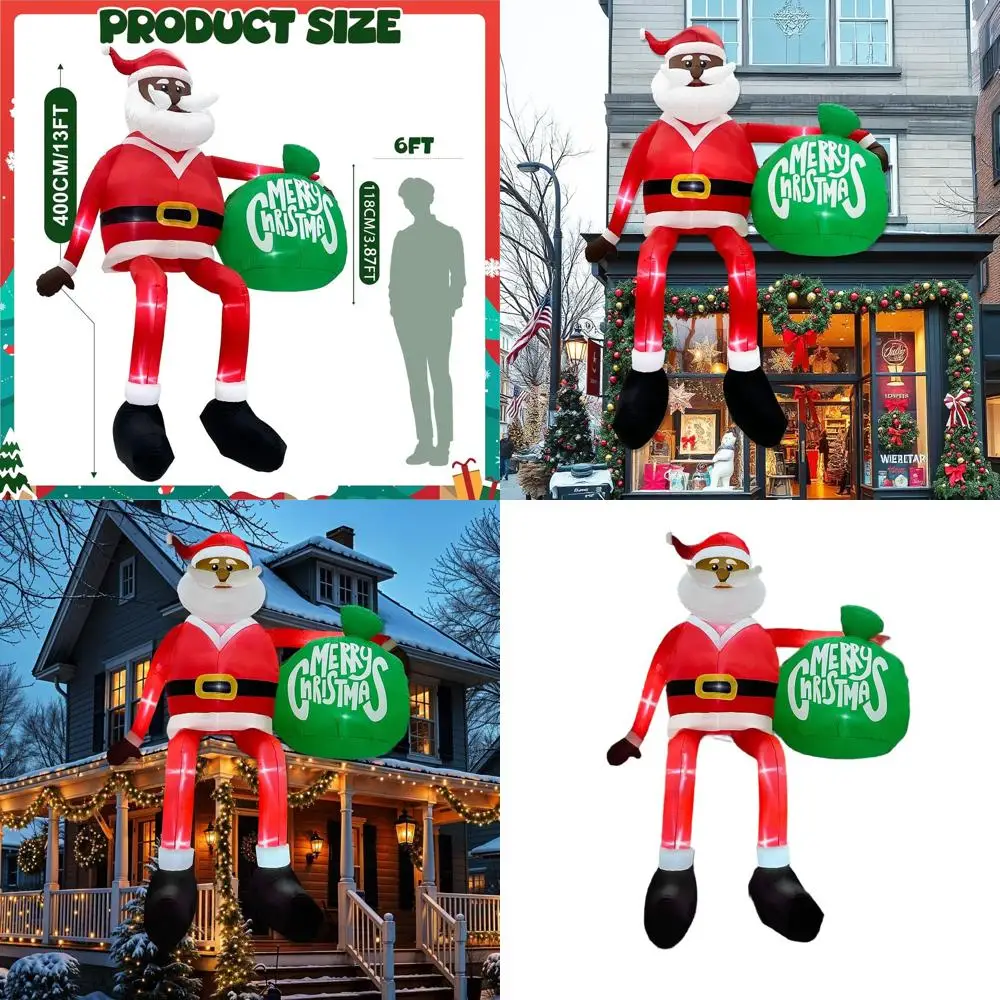 13ft Tall Climbing Black Santa LED Lighted Outdoor Christmas Inflatable Yard Decor
13ft Tall Climbing Black Santa LED Lighted Outdoor Christmas Inflatable Yard Decor