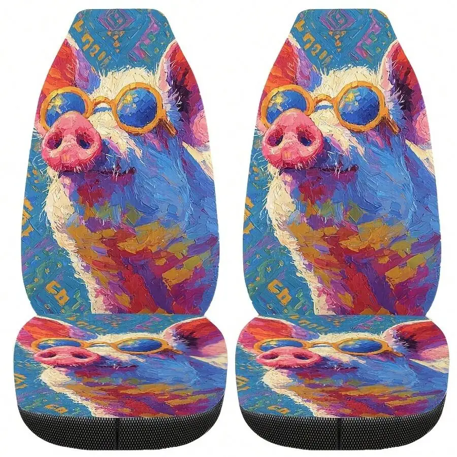 2-Piece Colorful Pig Print Car Seat Covers, Washable Breathable Universal Front Seat Protectors For Sedans SUVs Trucks
2-Piece Colorful Pig Print Car Seat Covers, Washable Breathable Universal Front Seat Protectors For Sedans SUVs Trucks