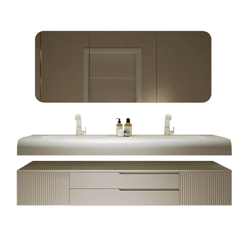 Cream Style Corrie Skin Resistant Double Basin Bathroom Cabinet Combination Bathroom Simple Oak Washbasin Wash Table Smart
Cream Style Corrie Skin Resistant Double Basin Bathroom Cabinet Combination Bathroom Simple Oak Washbasin Wash Table Smart