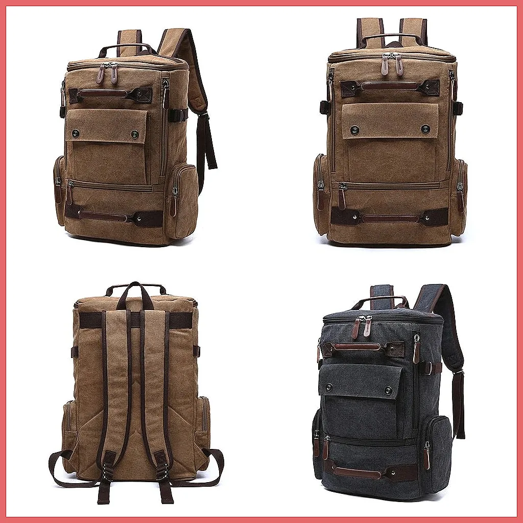 Vintage Canvas Laptop Backpack for Men, Large Capacity Travel & School Bag, Durable Daypack for Daily Use
Vintage Canvas Laptop Backpack for Men, Large Capacity Travel & School Bag, Durable Daypack for Daily Use