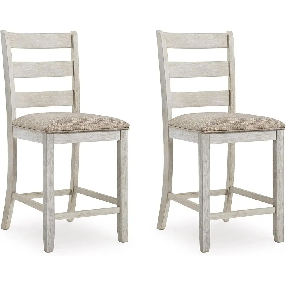 Skempton | 2-Count 24" Counter-Height Upholstered Bar Stools – al Chic Ladder-Back, Antique White
Skempton | 2-Count 24" Counter-Height Upholstered Bar Stools – al Chic Ladder-Back, Antique White