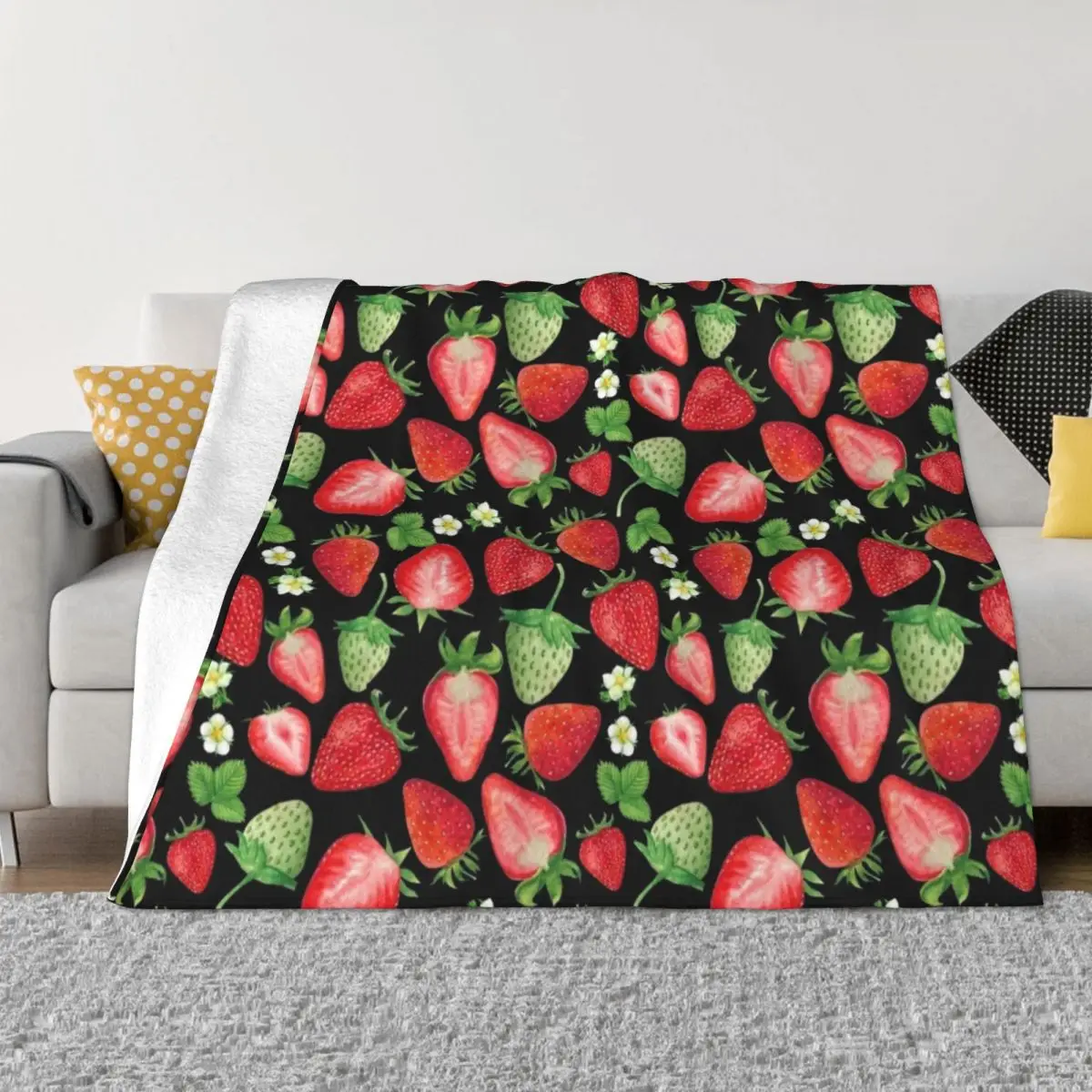 Watercolor Red and Pink Strawberries Illustration Pattern Throw Blanket Fashion Sofa Blankets Blankets for babies
Watercolor Red and Pink Strawberries Illustration Pattern Throw Blanket Fashion Sofa Blankets Blankets for babies