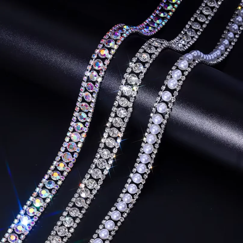 1Yard/90CM Crystal Glass Rhinestone Chain Sew on Pearl Crystal Decorative Chain For Crafts Garment shose
1Yard/90CM Crystal Glass Rhinestone Chain Sew on Pearl Crystal Decorative Chain For Crafts Garment shose