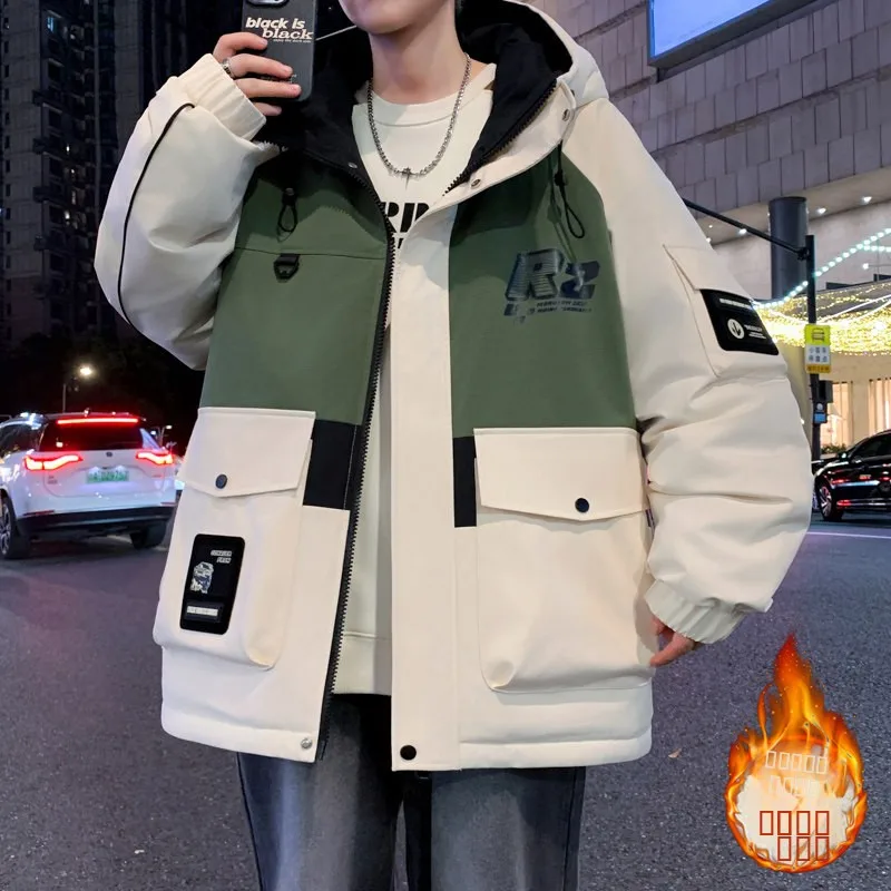 Мужская утепленная куртка на флисовой подкладке для учащихся средних и старших классов, зимнее теплое пальто с длинными рукавами и капюшоном
Мужская утепленная куртка на флисовой подкладке для учащихся средних и старших классов, зимнее теплое пальто с длинными рукавами и капюшоном