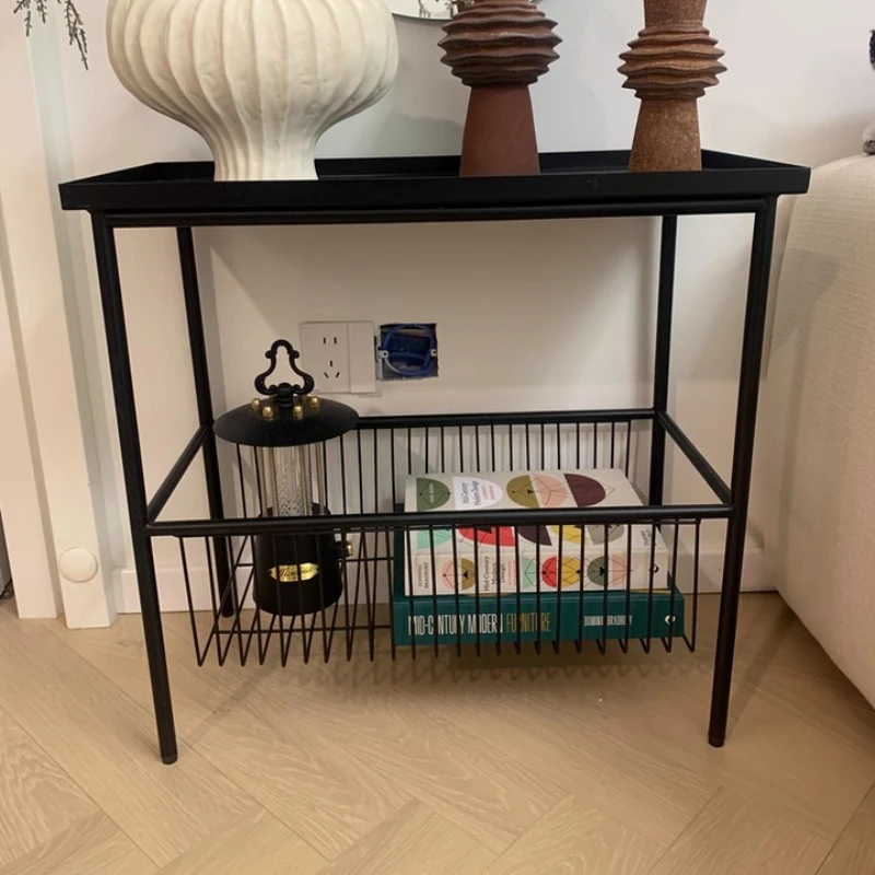 Rolling Wrought Iron Side Table, Elegant Living Room End Table with Storage Shelf - Mobile Sofa Corner Stand for Bedroom
Rolling Wrought Iron Side Table, Elegant Living Room End Table with Storage Shelf - Mobile Sofa Corner Stand for Bedroom