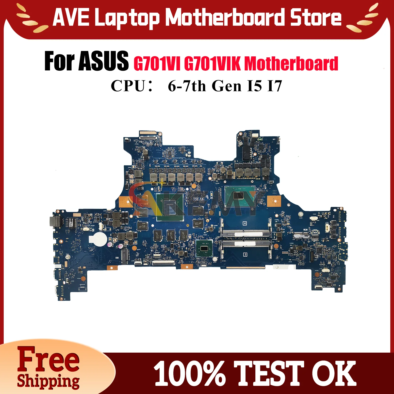 G701VI Laptop Motherboard For ASUS ROG G701VIK G701V G701VI Notebook Mainboard With I5 I7 CPU 100% tests OK fast shipping stk
G701VI Laptop Motherboard For ASUS ROG G701VIK G701V G701VI Notebook Mainboard With I5 I7 CPU 100% tests OK fast shipping stk