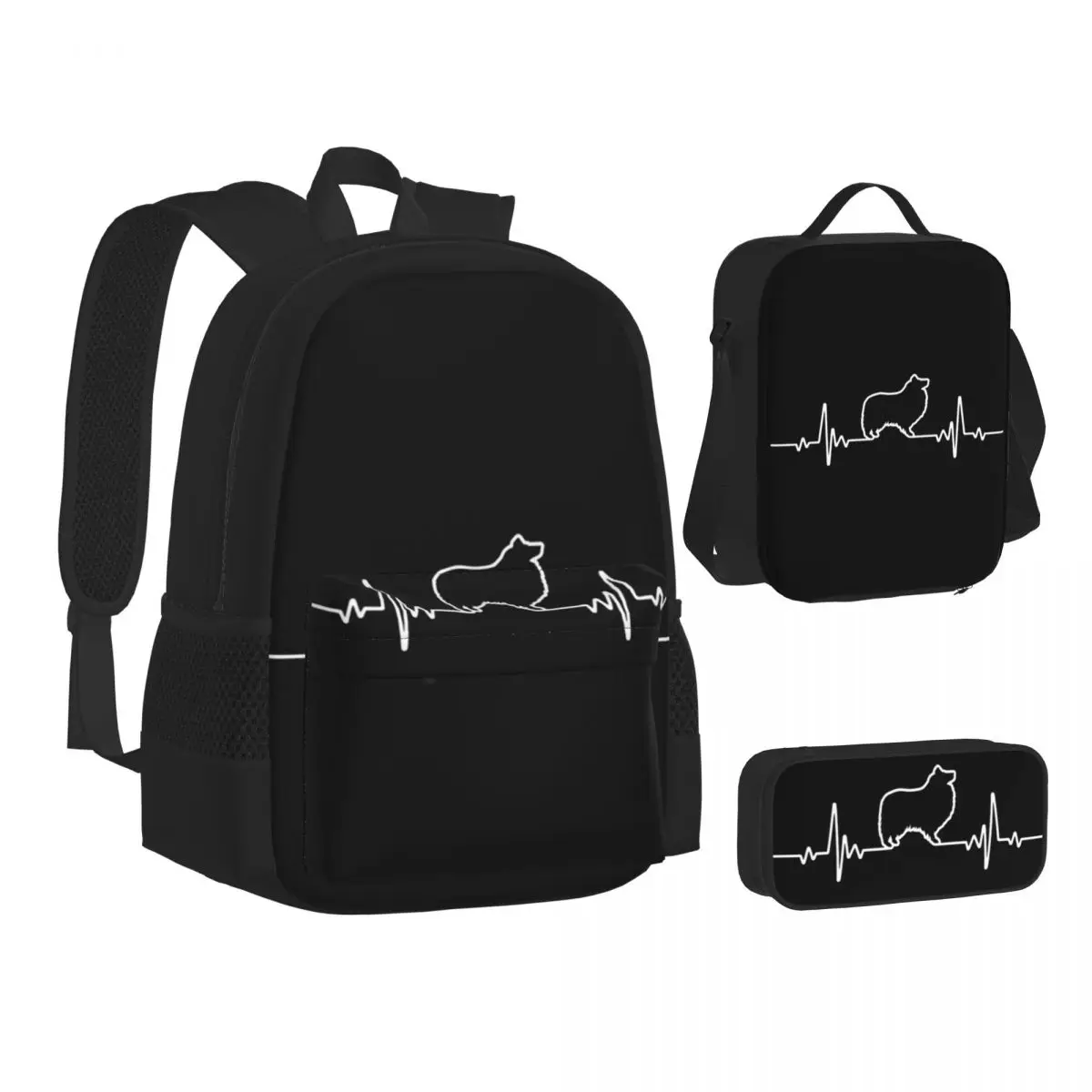 Minimalist Heartbeat Shetland Sheepdog Backpacks Students School Bags Kids Rucksack Lunch Bag Pen Bag Three-Piece Set
Minimalist Heartbeat Shetland Sheepdog Backpacks Students School Bags Kids Rucksack Lunch Bag Pen Bag Three-Piece Set