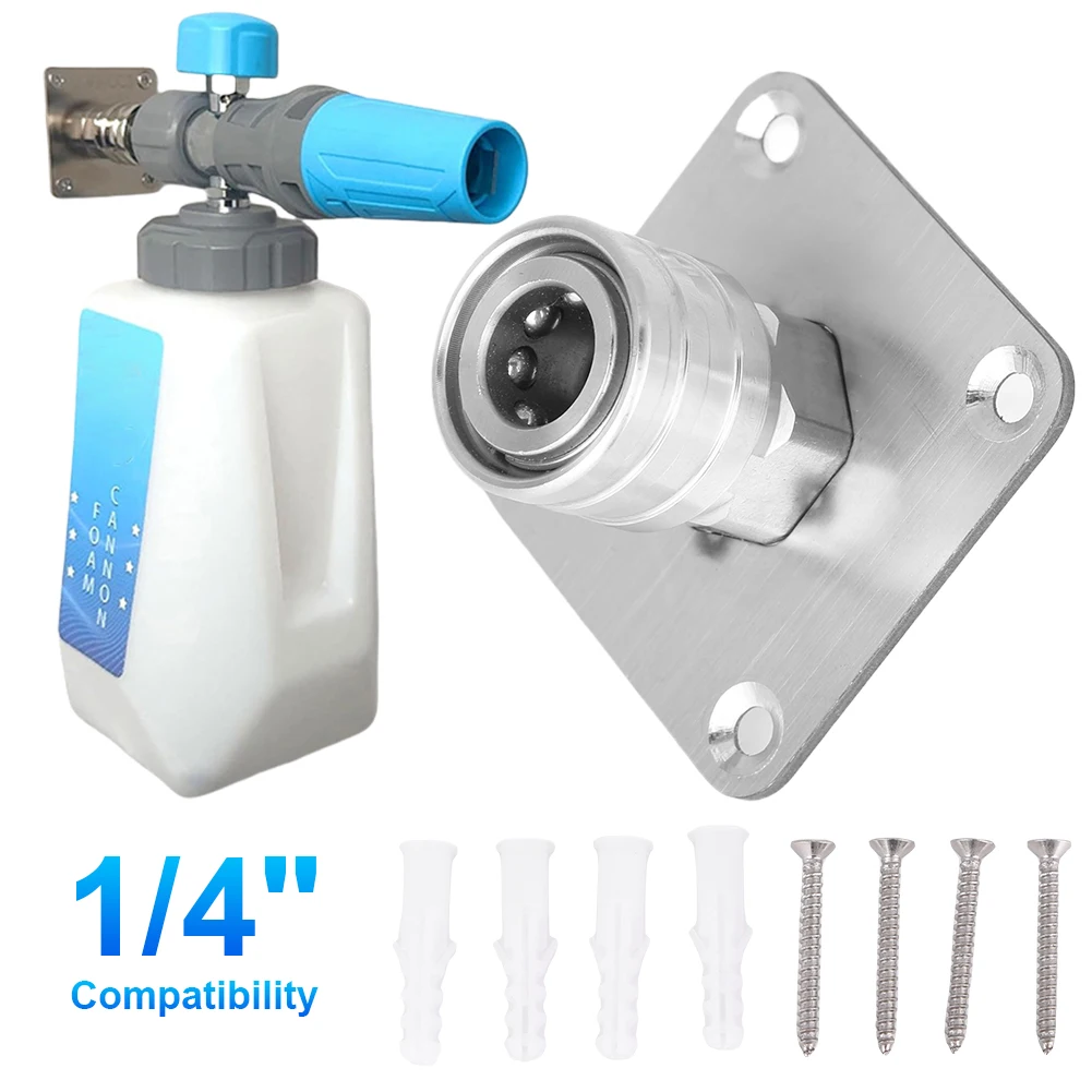 Pressure Washer Accessories Storage Rack Automatic Foam Cannon Nozzle Tip Holder with 1/4 Quick Connect Pressure Washer Gun Rack
Pressure Washer Accessories Storage Rack Automatic Foam Cannon Nozzle Tip Holder with 1/4 Quick Connect Pressure Washer Gun Rack