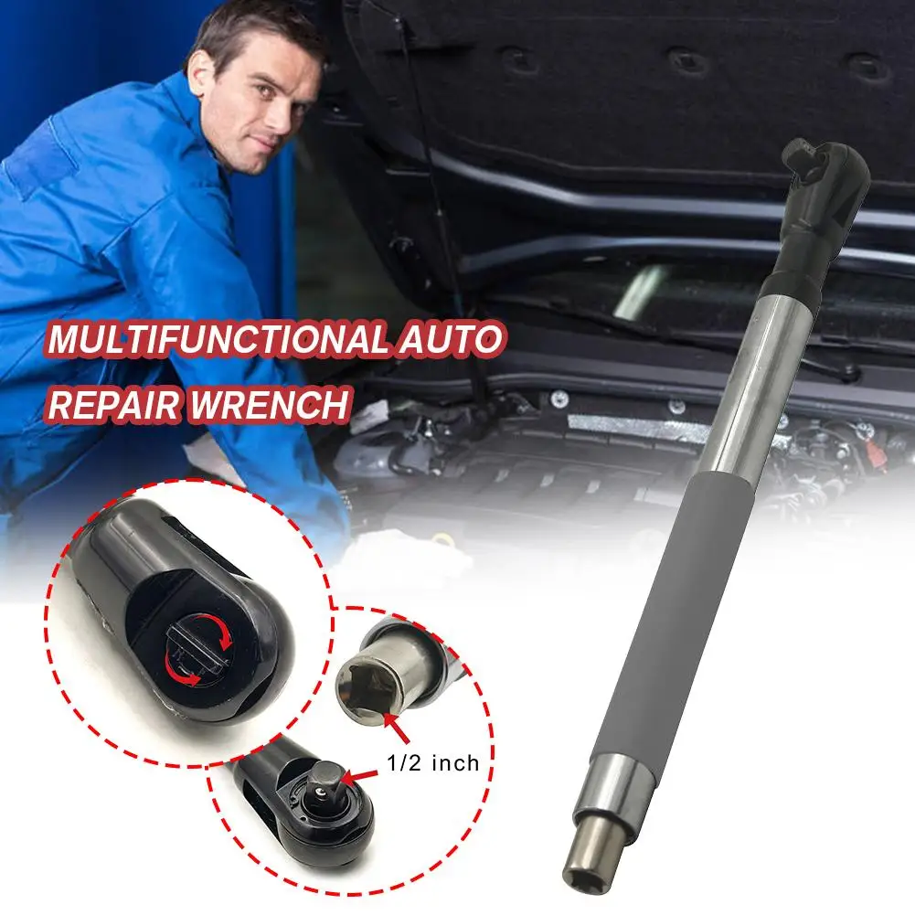 Electric Ratchet Wrench, Offset Extension Wrench Impact, Chain Drive Wrench Extender, Compatible With 1/2" Sockets
Electric Ratchet Wrench, Offset Extension Wrench Impact, Chain Drive Wrench Extender, Compatible With 1/2" Sockets