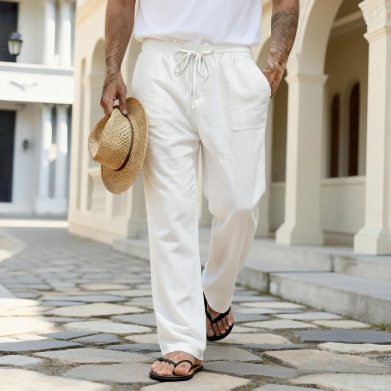 2026 Casual and Fashionable Loose Fitting Men's Summer Breathable Long Pants Beach Straight Leg Pants
2026 Casual and Fashionable Loose Fitting Men's Summer Breathable Long Pants Beach Straight Leg Pants