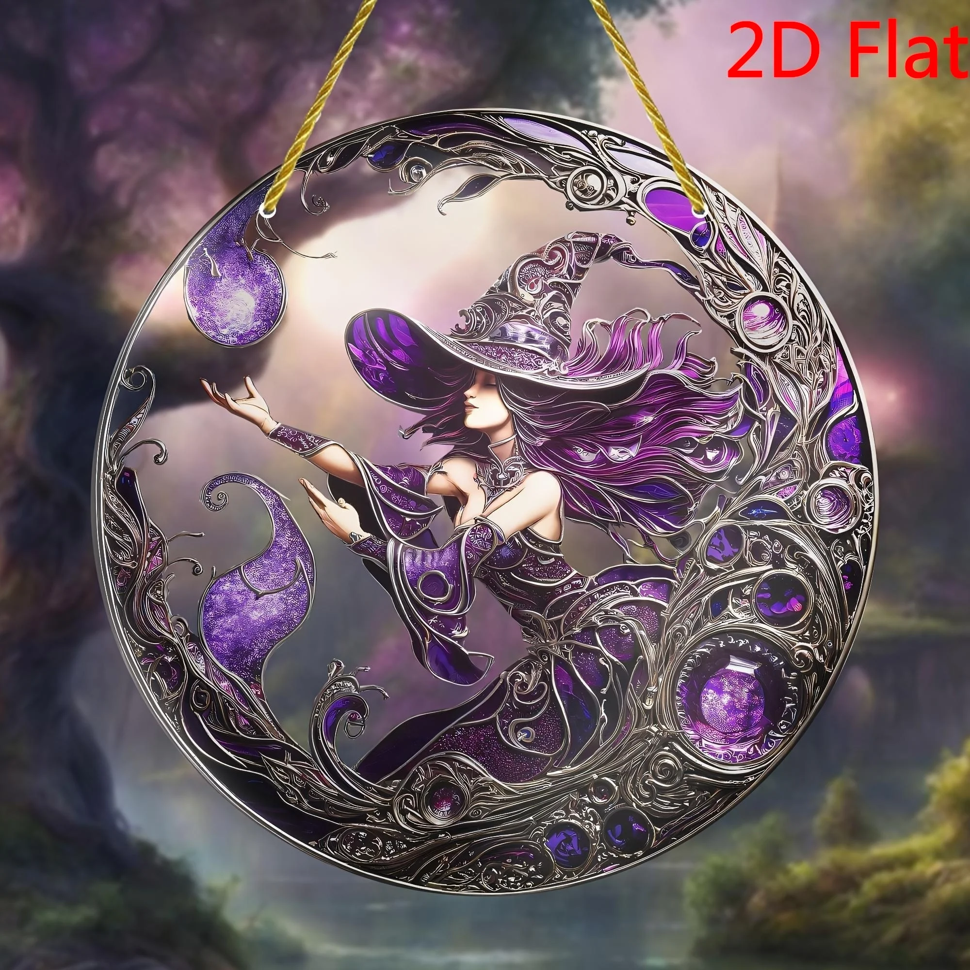 Magic Witch Window Decor - Pre-Drilled 2D Acrylic Hanger for Home/Sisterstion Spooky Ornaments Stickers
Magic Witch Window Decor - Pre-Drilled 2D Acrylic Hanger for Home/Sisterstion Spooky Ornaments Stickers