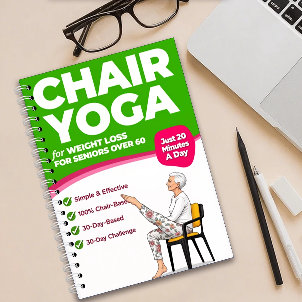 Chair Yoga Logbook Notebook Fitness Plan for Seniors 60 and Above, Gentle Seated Yoga 30 Day Plan for Balance Flexibility, A5
Chair Yoga Logbook Notebook Fitness Plan for Seniors 60 and Above, Gentle Seated Yoga 30 Day Plan for Balance Flexibility, A5