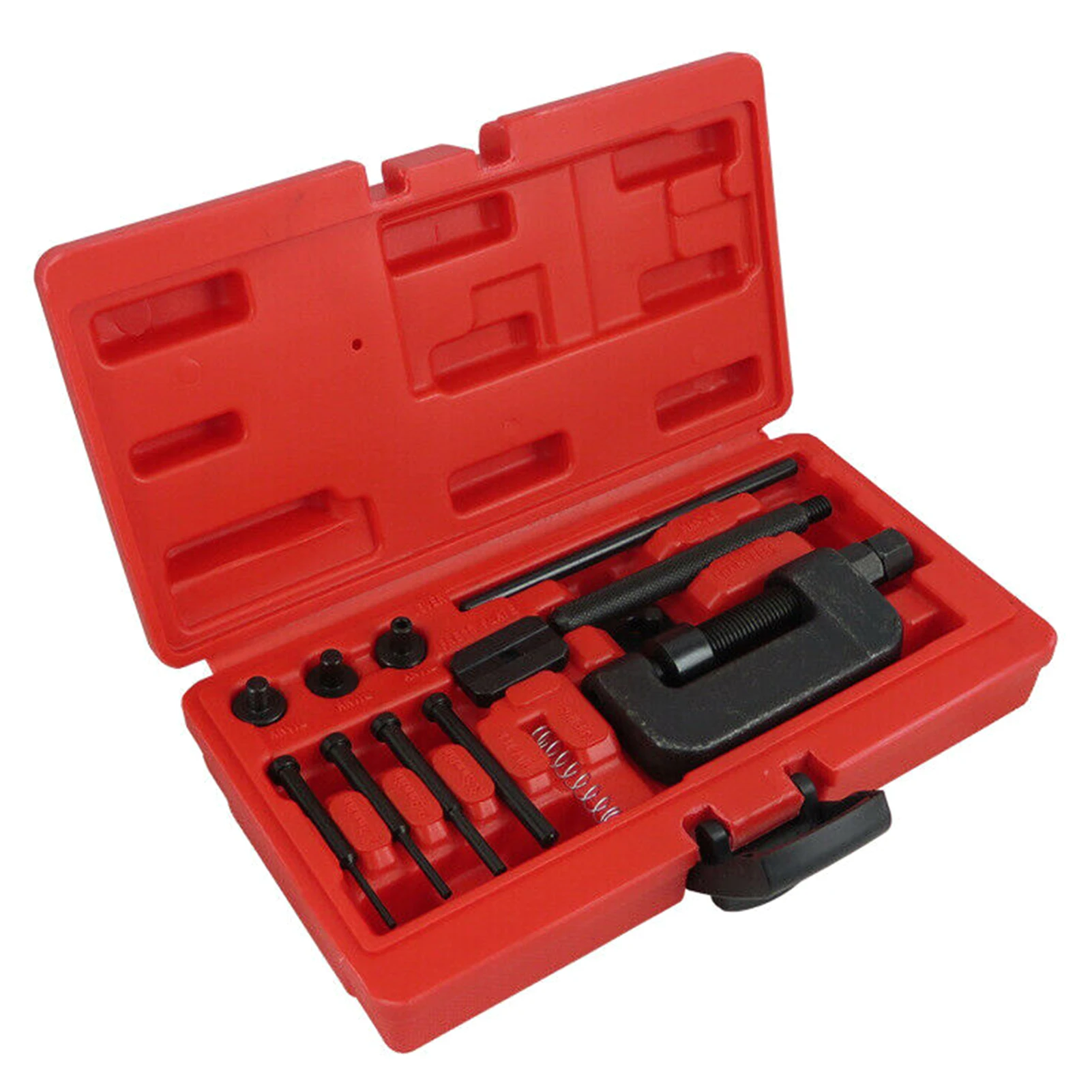 Chain Remover Set with Portable Case Includes Chain Cutter and Riveter for Motorcycles, , and ATVs
Chain Remover Set with Portable Case Includes Chain Cutter and Riveter for Motorcycles, , and ATVs