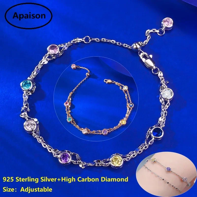 Apaison Sparkling Colour High Carbon Diamond Adjustable Tennis Bracelets For Woman Champagne Gold Hand Chain Bridal Jewelry Gift
Apaison Sparkling Colour High Carbon Diamond Adjustable Tennis Bracelets For Woman Champagne Gold Hand Chain Bridal Jewelry Gift