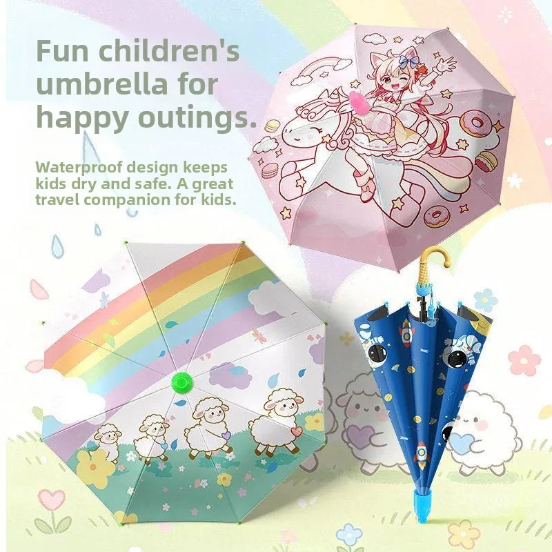 Children's Umbrella Sunshade Rainproof School Bagged Iron Pole Long Handle Cartoon Design for Girls Primary School Use
Children's Umbrella Sunshade Rainproof School Bagged Iron Pole Long Handle Cartoon Design for Girls Primary School Use