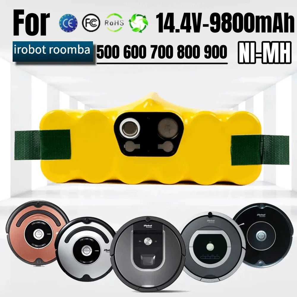 Enhanced version 6800mAh Battery 14.4V for iRobot 500 600 700 800 900 Series Battery for iRobot Roomba 14.4V 620 650 770 780 580
Enhanced version 6800mAh Battery 14.4V for iRobot 500 600 700 800 900 Series Battery for iRobot Roomba 14.4V 620 650 770 780 580