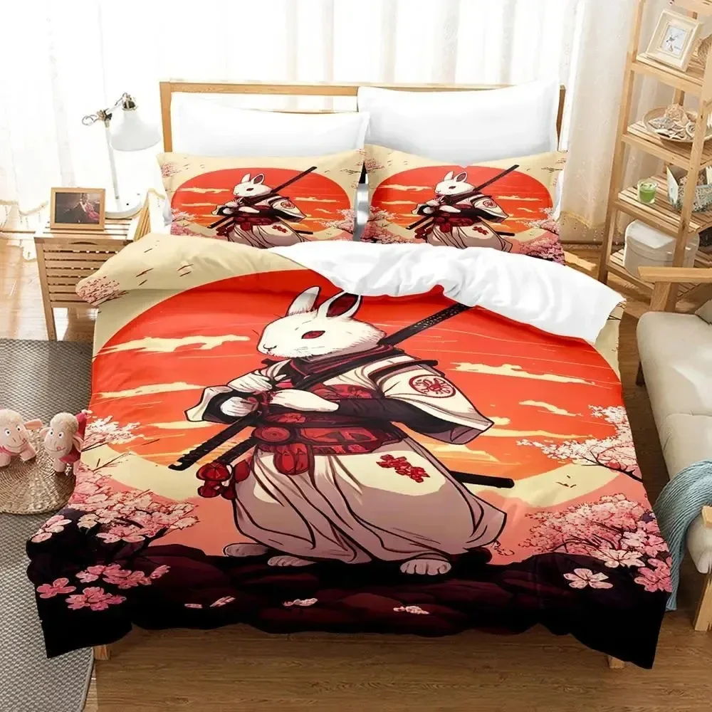 Anime Samurai Rabbit Bedding Set Boys Girls Twin Queen Size Duvet Cover Pillowcase Bed Kids Adult Fashion Home Textileextile
Anime Samurai Rabbit Bedding Set Boys Girls Twin Queen Size Duvet Cover Pillowcase Bed Kids Adult Fashion Home Textileextile