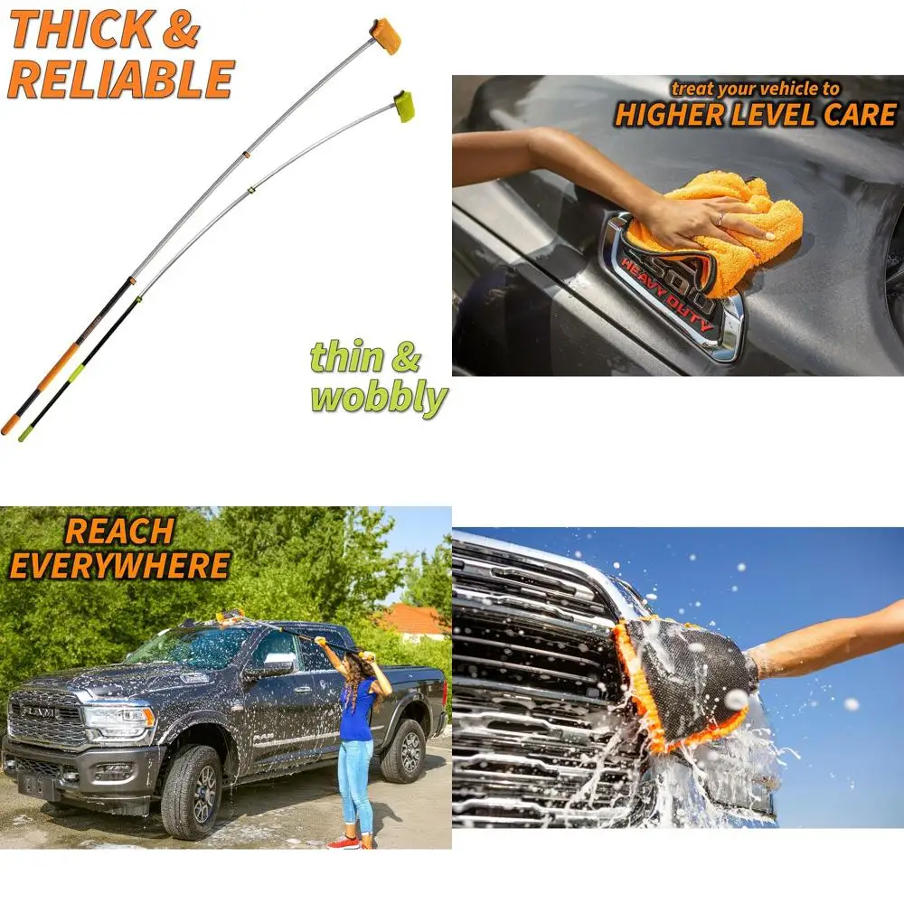 Car & RV Wash Brush Kit 48-144״ Long Extendable Handle Car, RV, Truck Washing Kit with Extension Pole - Microfiber Car Mop, Soft
Car & RV Wash Brush Kit 48-144״ Long Extendable Handle Car, RV, Truck Washing Kit with Extension Pole - Microfiber Car Mop, Soft