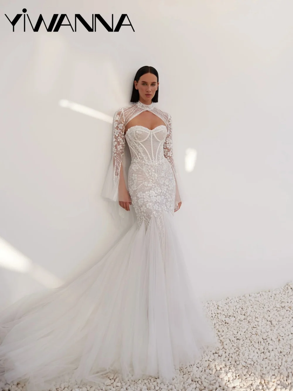 Detachable Sleeve Beaded Wedding Dress Romantic Sweetheart Neck Bridal Gown Customized Ivory Mermaid Long Dresses For Bride
Detachable Sleeve Beaded Wedding Dress Romantic Sweetheart Neck Bridal Gown Customized Ivory Mermaid Long Dresses For Bride