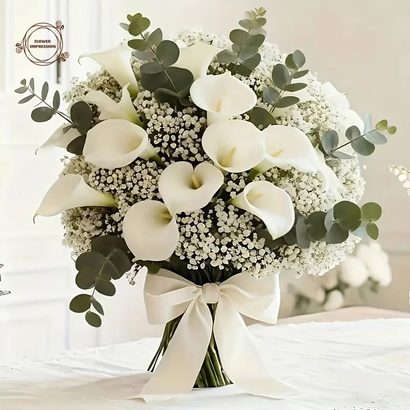 Calla Lily and Gypsophila Bouquet Wedding Bridal Gift Home Decor Faux Plant for Valentine's Day Birthday Gift Plastic Flowers
Calla Lily and Gypsophila Bouquet Wedding Bridal Gift Home Decor Faux Plant for Valentine's Day Birthday Gift Plastic Flowers