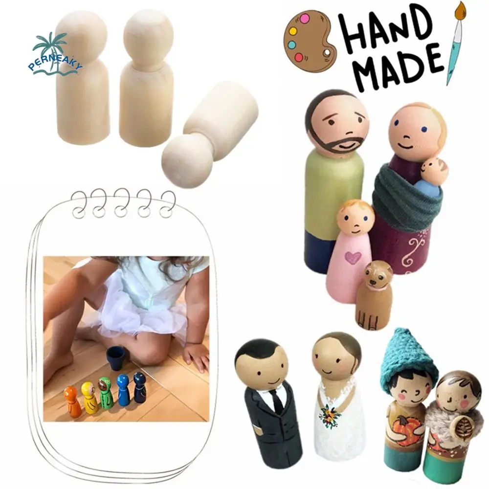 Lovely DIY Natural Wood Handmade Male Female Blank Unpainted Figures Wooden Peg Doll Wood Crafts Wedding Decoration
Lovely DIY Natural Wood Handmade Male Female Blank Unpainted Figures Wooden Peg Doll Wood Crafts Wedding Decoration