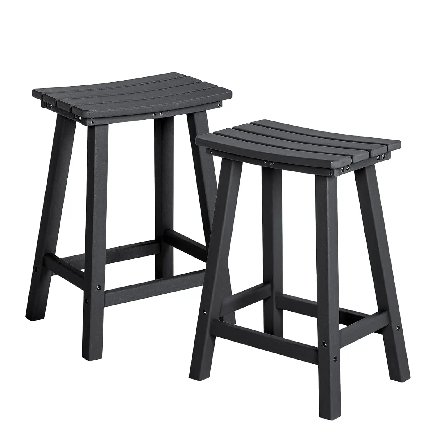 24'' HDPE Bar Stools Set of 2 Outdoor Counter Height Chair with Footrest Weather Resistant for Patio Kitchen Balcony, Customized
24'' HDPE Bar Stools Set of 2 Outdoor Counter Height Chair with Footrest Weather Resistant for Patio Kitchen Balcony, Customized