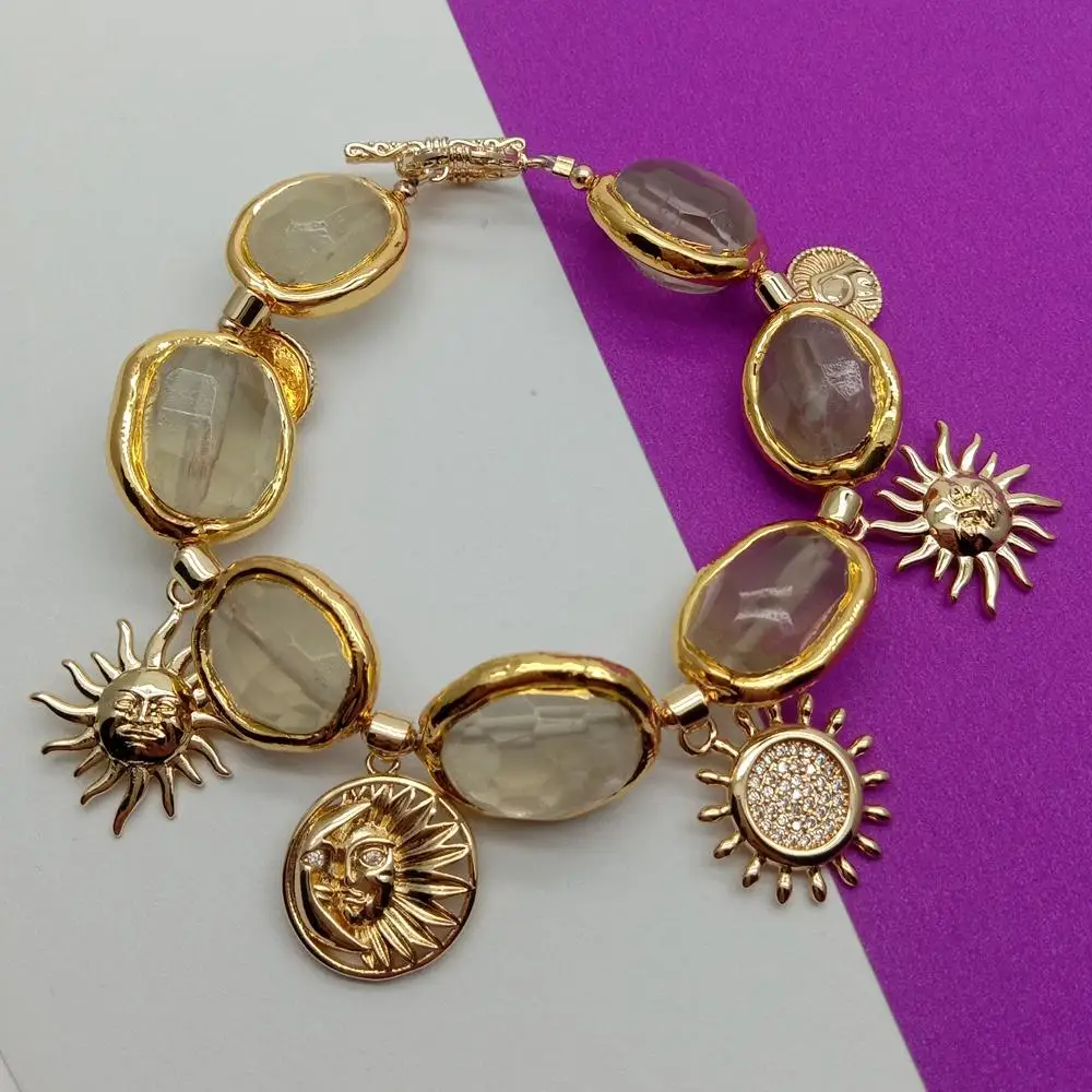 KKGEM Natural 19x22MM Yellow Lemon Quartz Charm Beaded Bracelet Handmade Jewelry
KKGEM Natural 19x22MM Yellow Lemon Quartz Charm Beaded Bracelet Handmade Jewelry