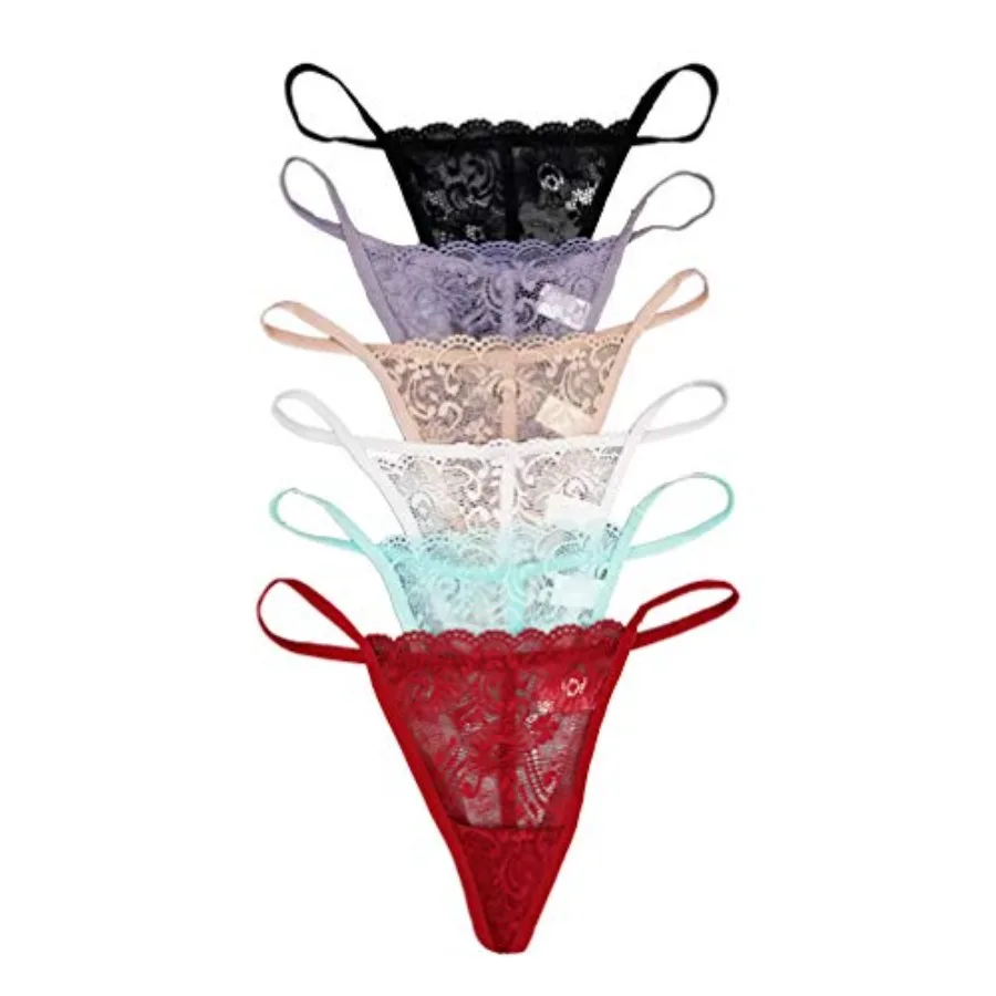 6 Pack Sexy Floral Lace G-String Thong Panties L266
6 Pack Sexy Floral Lace G-String Thong Panties L266