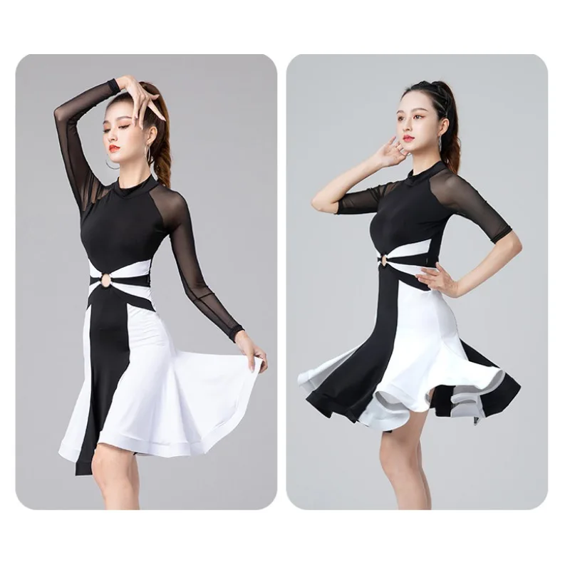New Latina Dance Skirt Sexy Rumba Modern Dance Long Sleeve Dress Performance Competition Cha Cha Dance Practice Skirt
New Latina Dance Skirt Sexy Rumba Modern Dance Long Sleeve Dress Performance Competition Cha Cha Dance Practice Skirt